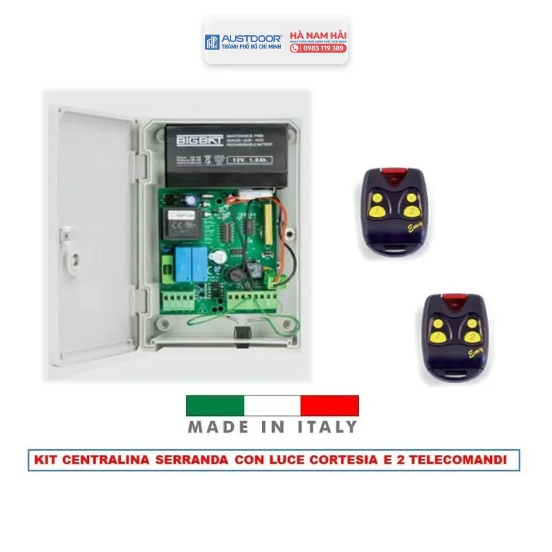 KIT CENTRALINA SERRANDE CON TELECOMANDI  E LUCE DI CORTESIA NORTON